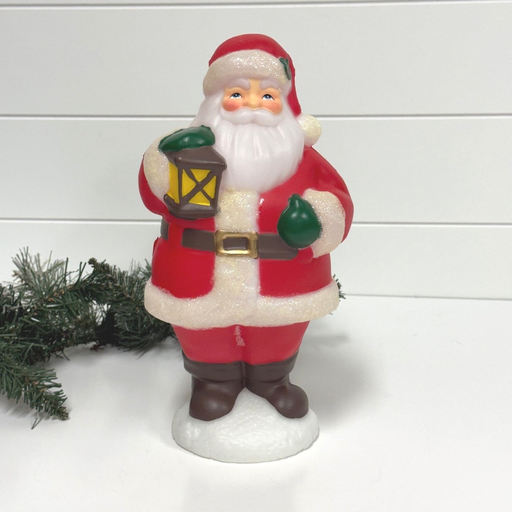 Light Up Santa Claus Tabletop Blow Mold Figure 11 Inch Battery Operated